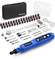 Ginelson Cordless Rotary Tool, 3.7V Li-ion Mini Rotary Accessory Kit 60 Pices