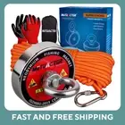 Fishing Kit + Rope Treasure Hunting Strong 700LB Recovery Magnet Neodymium NEW