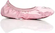 [LIFKOME] Ballet Yoga Shoes for Girls Stretch Satin Embroidery Sequins Boys and Girls Dance Shoes Size 25 Pink