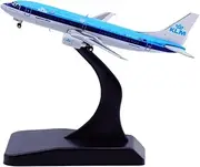 Pre-Built Model Aircraft 8CM for KLM Royal Dutch Airlines B737-300 PH-BDD Miniature Aircraft 1:400 Scale Metal Airplane Model with Base Miniature Airplane Model