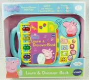 VTech - Peppa Pig - Learn and Discover Book Electronic Toy, 400+ Sounds Blue NEW