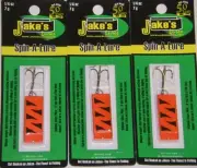 JAKE'S JAKES SPIN A LURE SPIN-A-LURE 1/4 oz SAL-NEO RED Trout Fishing 3 PACK
