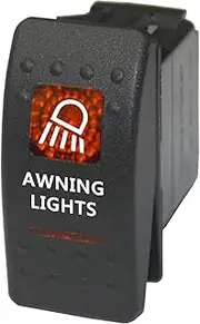 12V/24V ON-Off Carling Type Rocker Switch Awning Lights 5B42O Universal fits Toyota Nissan Holden Mitsubishi Ford Amarok etc. LED Amber