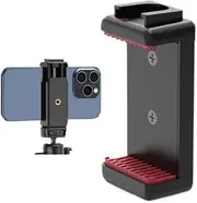Pidynx Dual-Screw Portable Cold Shoe Phone Clamp with Live Stream Bracket – Universal Mount for Mobile Recording