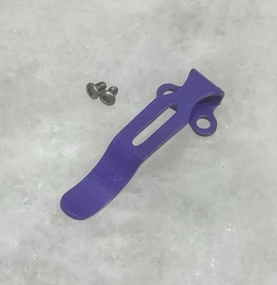 Flat Purple Steel Deep Carry Pocket Clip For Kershaw Scallion 1620 Knife
