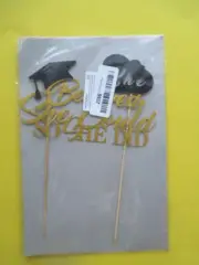 She Believed She Could So She Did Cake Topper - Congrats Grad Cake Topper