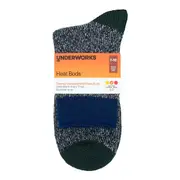 Underworks Mens Heat Bods Thermal Mid Crew Socks 7-10 each
