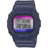 在飛比找Yahoo奇摩購物中心優惠-CASIO 卡西歐 Baby-G 冬季夜空 計時電子錶 送禮