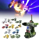 Electric Universal Deformation Police Toy Car with Light, Transforming Robot AC