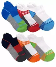 Jefferies Socks Boys Sport School Low Cut No Show Ankle Cushion Tab Socks 6 Pair