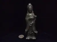在飛比找Yahoo!奇摩拍賣優惠-297. 和闐碧玉「觀音菩薩」神像佛像擺件另有 白玉 緬甸玉