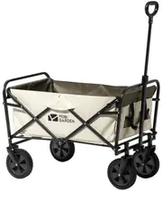 Foldable Camp Garden Cart Trolley Wagon Collapsible Shopping Outdoor Ivory White