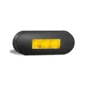 LED Autolamps Amber Marker Light Clear Lens Black Bezel 12-24V 2 LED Lamp Bulk