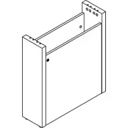 Lorell Base w/Wire Management Door, 24"x8"x28", Espresso