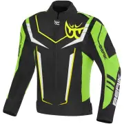 Radic Evo Plus Black Yellow Green Waterproof Textile Motorcycle Jacket