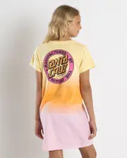 [Santa Cruz] Santa Cruz Girls' Mfg Dot Retro Dress in Pink Tie Dye Size 14 14 Pink Tie Dye