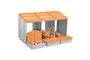 3 Hole Chicken Nesting Box Hen Chook Roll Away Modular Laying Boxes Poultry Perch Egg Coop Nest House Plastic