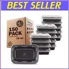 Durable BPA-Free Meal Prep Containers - 150 Pack with Snap Lids for Convenience