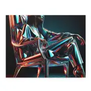 Puzzle (120, 252, 500-Piece) Prismatic Chrome High-Back Chair Art