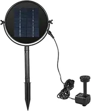 9V 2W Solar Panel Solar Powered Fountain Submers Brus Water Pump Kit for Bird Bath Pond Pull 190L/H 170cm Lift Multicolor One Size