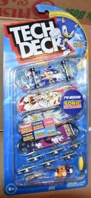 Tech Deck 2024 Finesse Sonic the Hedgehog Rings fingerboard PACK OF 4 NEW