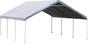Enclosure Kit for Double Carport – 18x20 ft Portable Shelter with UV Protection and Water-Resistant Panels for Seasonal Storage (PGD1386)