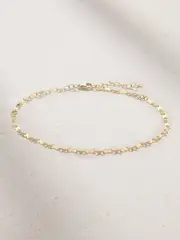[Mateo] Mateo - Infinity 14-karat Gold Anklet - One size One size Gold