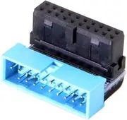 USB 3.0 20pin Male to Female Extension Adapter Down Angled 90 Degree for Motherboard Mainboard