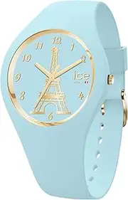 [ICE-WATCH] Ice Cocorico - French Watch with Silicone Strap, Blue and Gold, Small - (32mm), Strap.