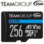 【TEAM 十銓】256GB ELITE MICROSDXC TF UHS-I U3 A1 V30 記憶卡