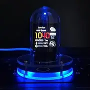 Smart Neon Nixie Tube Clock, Smart WiFi LED Clock with 1.54 Inches Screen, Animation Uploads and Electronic Photo Album Function