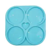 Epoxy Resin Placemat Coaster Mold Used to Make Artificial Agate Pieces Coasters