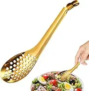 Caviar Spoons Tool, Metal Sphere Strainer, Molecular Colander Set | Small Kitchen Spoon with Fine Holes for Caviar Service, Dip Mixing, Stew Serving and Separating Cooking Ingredients