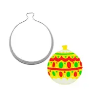 Metal Xmas Ball Cookies Fondant Decorating Sugarcraft Bread Cutter DIY Clay