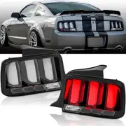 Luces Traseras LED para Ford Mustang 2005-2009 - Negro/Humo + Lente Claro