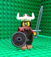 Lego Hun Warrior Minifigures Helmet Sword Cape Horns City Town 71007 Series 12