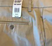 DOCKERS Signature Khaki Classic Fit Men Pants Comfort Waist Pleated Tan 38x29