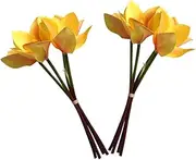 HOMOCONO Artificial Cymbidium Bouquet 2 Stems Elegant Simulation Orchid Arrangement Easy Care Ideal for Home and Wedding