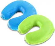 Swosh 2PCE Memory Foam Travel Pillow Assorted Colours Comfortable