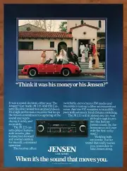 1982 Jensen Car Audio VintAge Print Ad/Poster 80s Retro Bar Art Decor