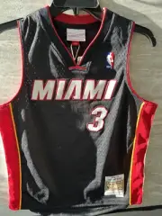 Mitchell & Ness Dwyane Wade 2012-2013 Miami Heat NBA Blk Swingman Jersey Yth Lrg