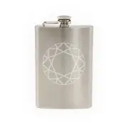 Diamond Design #2 - Jewellery Decoration Mineral Fractal-8 oz etched flask