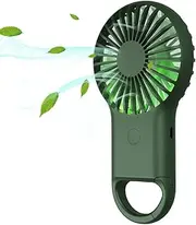 Simpeak Small Handheld Fan, 3 Speed Mini Slim Portable Fan USB Rechargeable Mini Pocket Fan with Flashlight Function for Outdoor Home Travel Shopping, Green