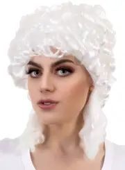 Victorian Curly White Updo Womens Costume Wig