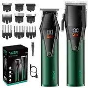 VGR-Men's Electric Hair Trimmer Kit, Rechargeable Hair Clipper Machine, Beard Trimmer, Haircut, Original Combo