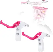 1 Pair of Bike Brake Lever Handle Universal Kids Bike Cycling Brake Level Handles Handlebar Bicycle Accessories for Mountain Bike Road Bicycle(Rosy)