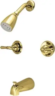 Kingston Brass KB242 Magellan Tub and Shower Faucet 2-Magellan Handle Polishe...