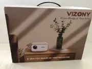 Vizony E1 Mini Full Sealed HD 1080p Projector Auto focus