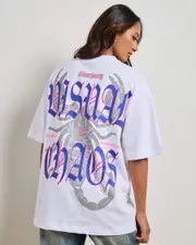[Kiss Chacey] Kiss Chacey Women's Scorpio Street T-Shirt in Optical White Size Small S Optical White