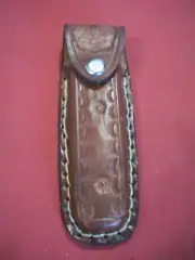 Harley Davidson Tooled Leather Knife Sheath Hand Made in Mexico, NOS